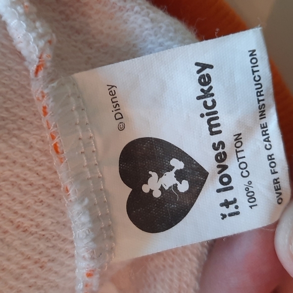 Disney x I.t loves Mickey small orange zip up sweatshirt - Picture 8 of 11